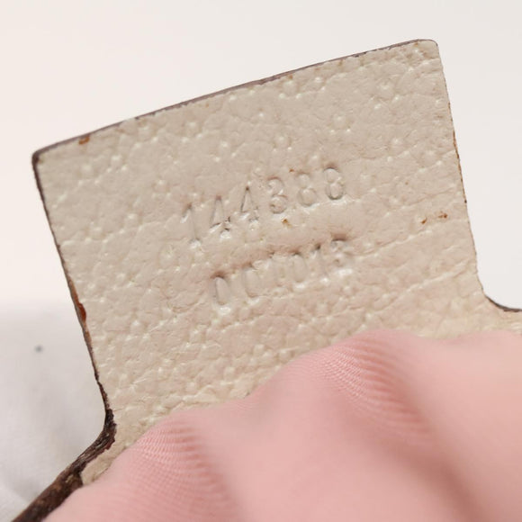 GUCCI GG Canvas Sherry Line Shoulder Bag Pink Gold Auth 128997