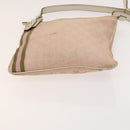 GUCCI GG Canvas Sherry Line Shoulder Bag Pink Gold Auth 128997-9