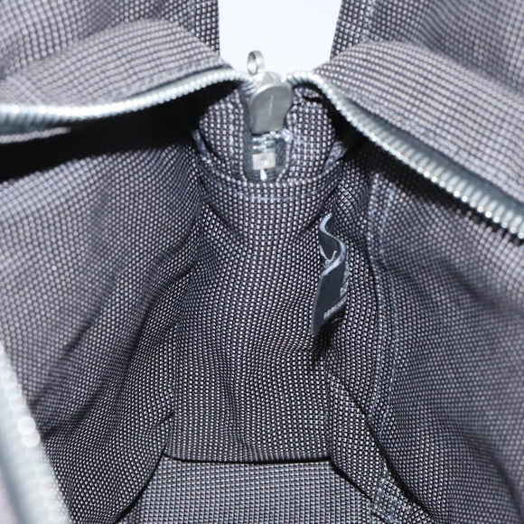 HERMES Her Line PM Backpack Canvas Gray Silver Auth 129003
