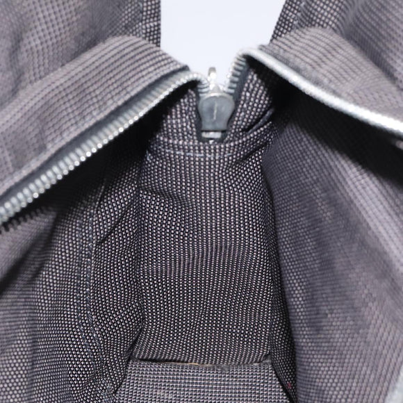 HERMES Her Line PM Backpack Canvas Gray Silver Auth 129003