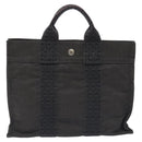 HERMES Her Line PM Backpack Canvas Gray Silver Auth 129003-2