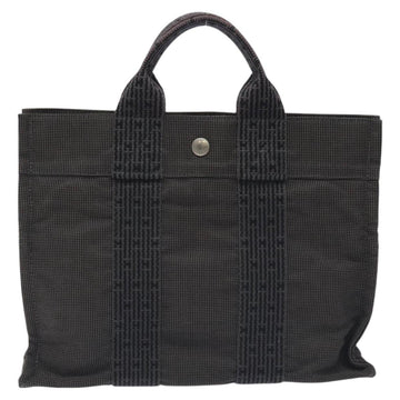 HERMES Her Line PM Backpack Canvas Gray Silver Auth 129003 - 0