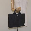 HERMES Her Line PM Backpack Canvas Gray Silver Auth 129003-20