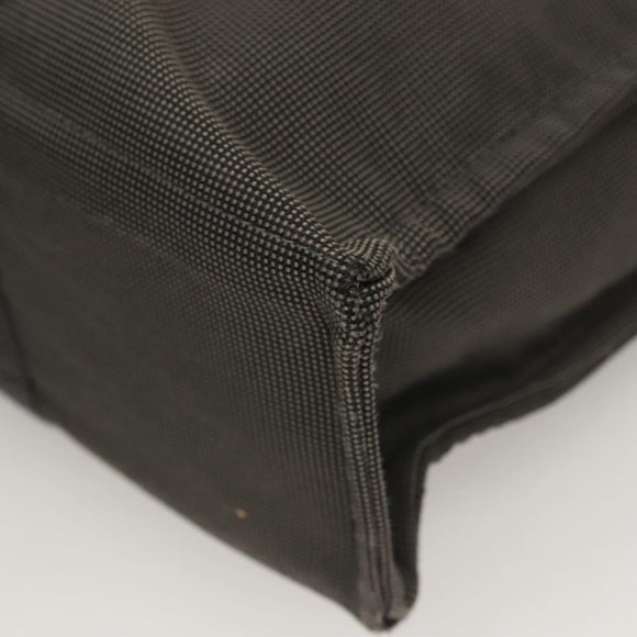 HERMES Her Line MM Hand Bag Canvas Gray Auth 129004