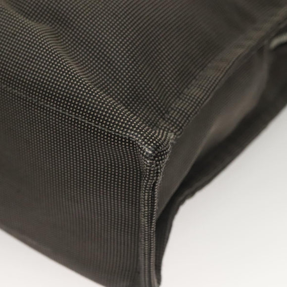 HERMES Her Line MM Hand Bag Canvas Gray Auth 129004