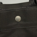 HERMES Her Line MM Hand Bag Canvas Gray Auth 129004-17