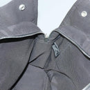 HERMES Her Line MM Hand Bag Canvas Gray Auth 129004-20