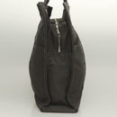 HERMES Her Line MM Hand Bag Canvas Gray Auth 129004-3