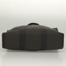 HERMES Her Line MM Hand Bag Canvas Gray Auth 129004-5