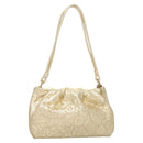 BALLY Shoulder Bag Leather Champagne Gold Auth 129006-1