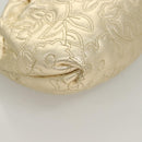 BALLY Shoulder Bag Leather Champagne Gold Auth 129006-9