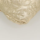 BALLY Shoulder Bag Leather Champagne Gold Auth 129006-15