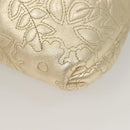 BALLY Shoulder Bag Leather Champagne Gold Auth 129006-16