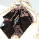 BALLY Shoulder Bag Leather Champagne Gold Auth 129006-20