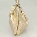 BALLY Shoulder Bag Leather Champagne Gold Auth 129006-3