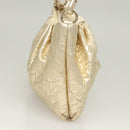 BALLY Shoulder Bag Leather Champagne Gold Auth 129006-4