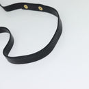 BALLY Hand Bag Suede Leather 2way Blue Gold Auth 129007-9