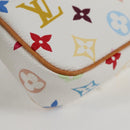 LOUIS VUITTON Multicolor Pochette Accessoires Pouch White M92649 LV Auth 129011V-8