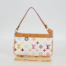 LOUIS VUITTON Multicolor Pochette Accessoires Pouch White M92649 LV Auth 129011V-12