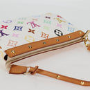 LOUIS VUITTON Multicolor Pochette Accessoires Pouch White M92649 LV Auth 129011V-6