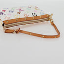 LOUIS VUITTON Multicolor Pochette Accessoires Pouch White M92649 LV Auth 129011V-7