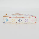 LOUIS VUITTON Multicolor Pochette Accessoires Pouch White M92649 LV Auth 129011V-5