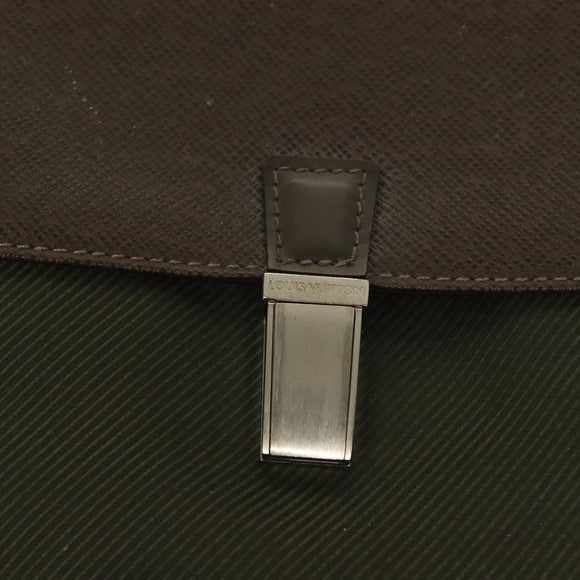 LOUIS VUITTON Taiga Saratov PM Shoulder Bag Grizzly M30898 LV Auth 129021