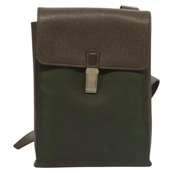 LOUIS VUITTON Taiga Saratov PM Shoulder Bag Grizzly M30898 LV Auth 129021