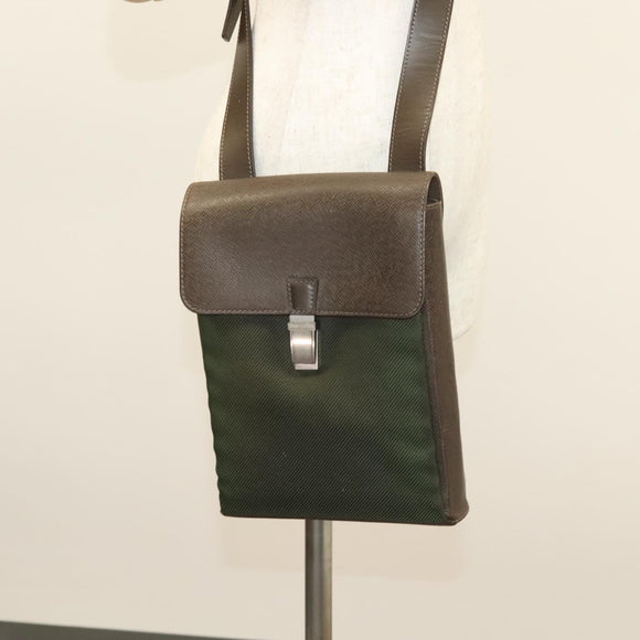 LOUIS VUITTON Taiga Saratov PM Shoulder Bag Grizzly M30898 LV Auth 129021