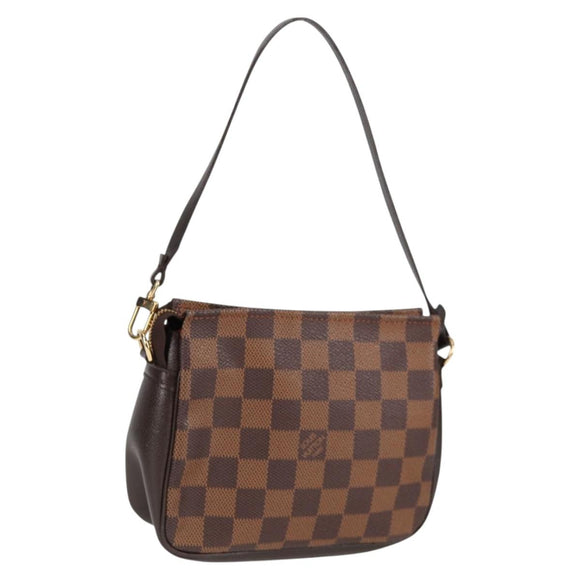 LOUIS VUITTON Damier Ebene Trousse Makeup Pouch N51982 LV Auth 129046V