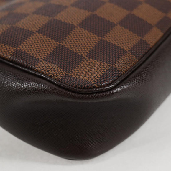 LOUIS VUITTON Damier Ebene Trousse Makeup Pouch N51982 LV Auth 129046V