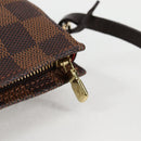 LOUIS VUITTON Damier Ebene Trousse Makeup Pouch N51982 LV Auth 129046V-9