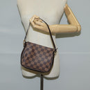 LOUIS VUITTON Damier Ebene Trousse Makeup Pouch N51982 LV Auth 129046V-22
