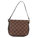 LOUIS VUITTON Damier Ebene Trousse Makeup Pouch N51982 LV Auth 129046V-2