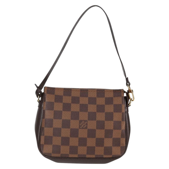LOUIS VUITTON Damier Ebene Trousse Makeup Pouch N51982 LV Auth 129046V