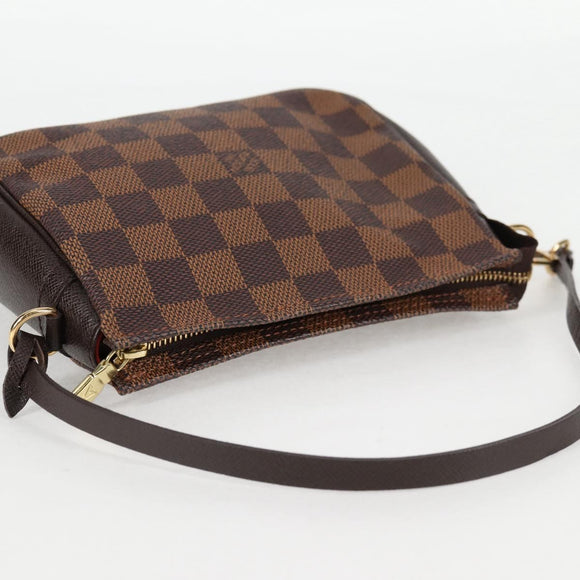 LOUIS VUITTON Damier Ebene Trousse Makeup Pouch N51982 LV Auth 129046V