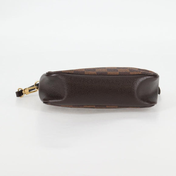 LOUIS VUITTON Damier Ebene Trousse Makeup Pouch N51982 LV Auth 129046V