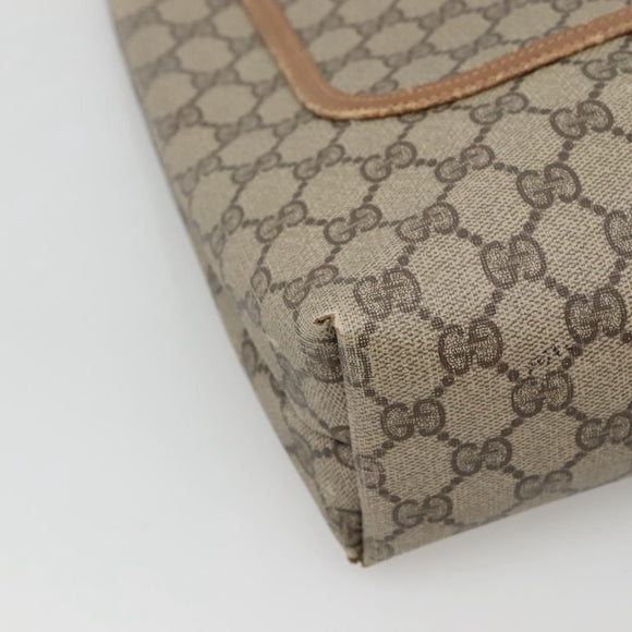 GUCCI GG Supreme Web Sherry Line Tote Bag PVC Beige Red 40 02 003 Auth 129047