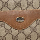 GUCCI GG Supreme Web Sherry Line Tote Bag PVC Beige Red 40 02 003 Auth 129047-10