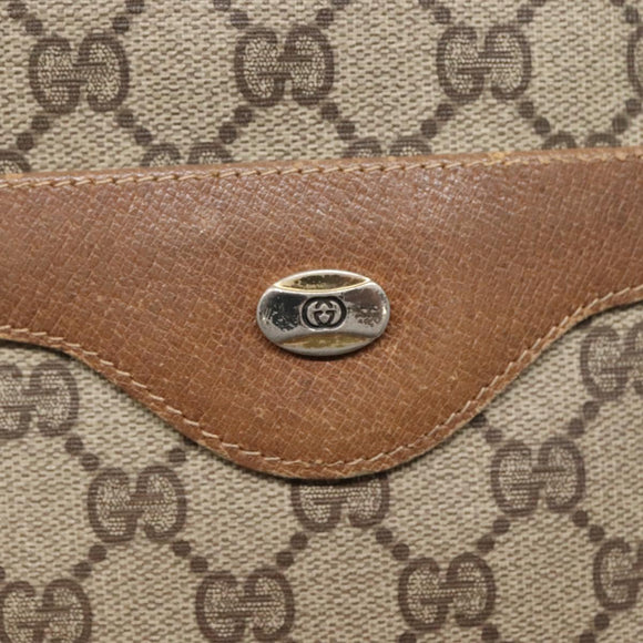 GUCCI GG Supreme Web Sherry Line Tote Bag PVC Beige Red 40 02 003 Auth 129047