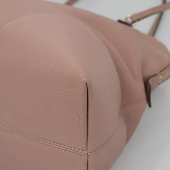 GUCCI Brie Shoulder Bag Leather Gold Pink 323673 Auth 129062