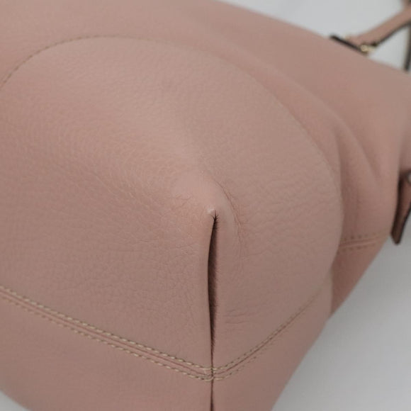 GUCCI Brie Shoulder Bag Leather Gold Pink 323673 Auth 129062