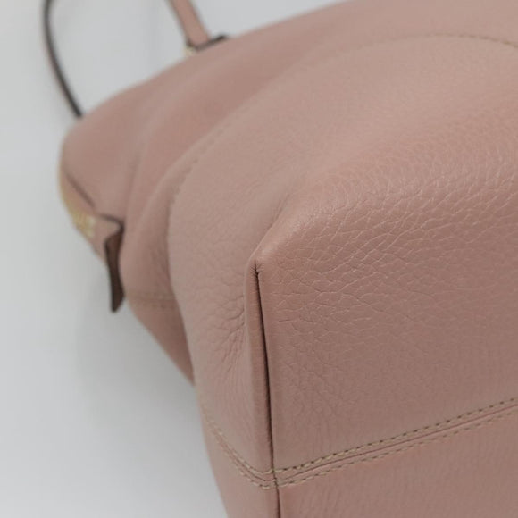 GUCCI Brie Shoulder Bag Leather Gold Pink 323673 Auth 129062