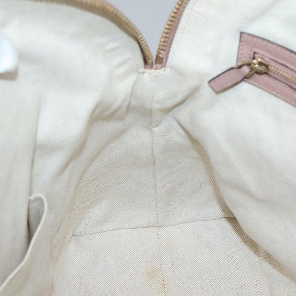 GUCCI Brie Shoulder Bag Leather Gold Pink 323673 Auth 129062