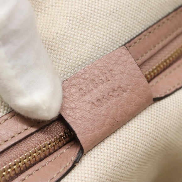 GUCCI Brie Shoulder Bag Leather Gold Pink 323673 Auth 129062