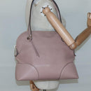 GUCCI Brie Shoulder Bag Leather Gold Pink 323673 Auth 129062-22