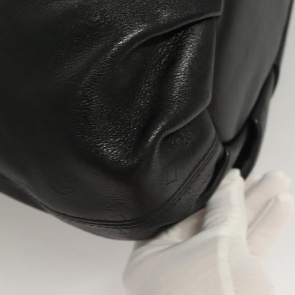 MCM Vicetos Logogram Hand Bag Leather 2way Black Auth 129065