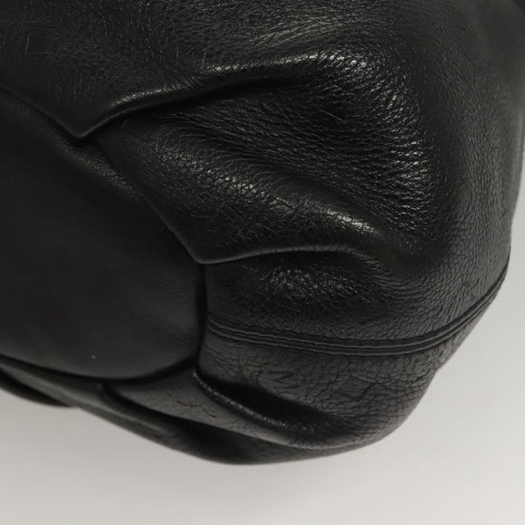 MCM Vicetos Logogram Hand Bag Leather 2way Black Auth 129065