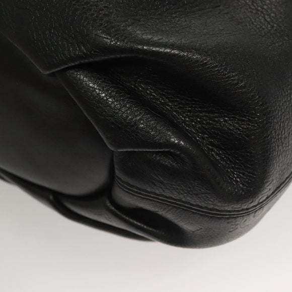 MCM Vicetos Logogram Hand Bag Leather 2way Black Auth 129065