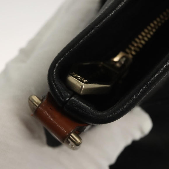 MCM Vicetos Logogram Hand Bag Leather 2way Black Auth 129065